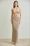 Striped Luxe Ensemble Dress