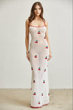 Cherry Charm Crochet Trim Dress