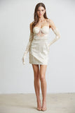 Satin Serenity Strapless Dress