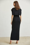 Black Sleeveless Knit Dress Back View
