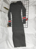 Women Elegant Long Sleeve Bodycon Midi Dress | Slim Fit Mid-Calf Knit Dress for Casual & Party Wear