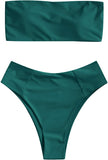 Lily - Green Bandeau Bikini Set