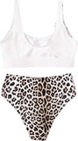 Lina- High Waist Leopard Bikini Set
