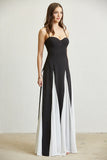 CHIFFON GODET MAXI SKIRT DRESS
