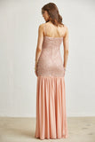 Chiffon Pearl with Glitter Maxi Dress