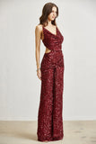 Starlit Tide Beaded Sequin Dress with Cowl Neck & Waist Cutouts