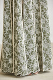Olive Bloom Floral Lace Halter Neck Pleated Maxi Dress with Crisscross Back
