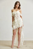 Jasmine Off shoulder Lace Ruffled Dress