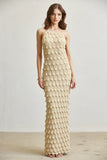 Knit Maxi Halter Dress- Backless Resort Summer Dress