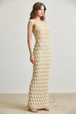 Knit Maxi Halter Dress- Backless Resort Summer Dress