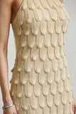 Knit Maxi Halter Dress- Backless Resort Summer Dress
