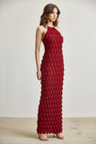 Knit Maxi Halter Dress- Backless Resort Summer Dress