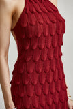 Knit Maxi Halter Dress- Backless Resort Summer Dress