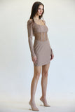 Long Sleeve Dresses Brown Color by Rose Paulino Side Look