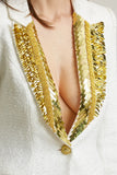 Gold Sequin Blazer