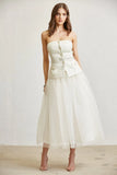 Strapless Tweed Top & Tulle Skirt