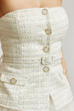 Strapless Tweed Top & Tulle Skirt