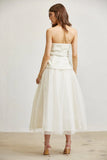 Strapless Tweed Top & Tulle Skirt
