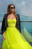 Geena- Tulle Lime Greed Dress
