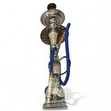 Silver Floral Classic Hookah – Elegant Single-Hose Shisha