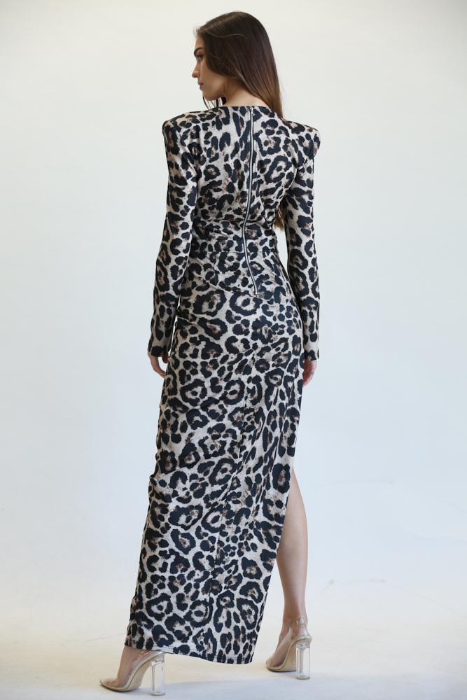 Callison - Leopard Print Pattern Dress