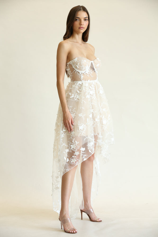 Girls Long 3D Floral Applique Dress by Cinderella Couture 5093 – ABC Fashion