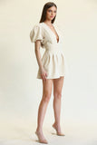 Fenna - Short Puff Sleeves Romper