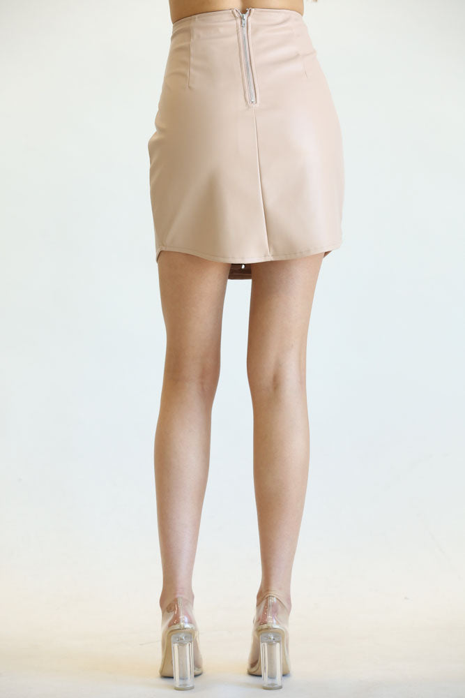 Vanessa- Stretch Faux Leather Skirt