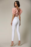 Luanne - A organza top featuring a checkbox pattern