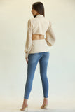 Kimberly- Chiffon Sleeved Blazer