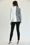 Kennedy- Color-block Printed Blazer