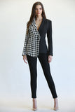 Kennedy- Color-block Printed Blazer