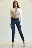 Lisa- Crop Top Color Block Blazer