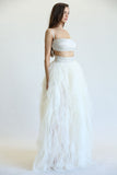 Ensley - Top + Multi-layered Ruffled Tulle Skirt Set