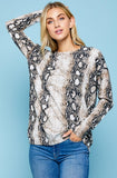 Twila Basilic Print Sweater Top