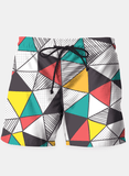 Geometric And Colorful Pattern Shorts